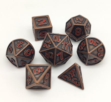 Manual Grinding Tiny Polyhedral Dice , Polishing Unique Metal Dice
