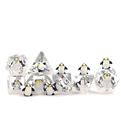Transparent Tabletop Resin RPG Dice Multipurpose For Collection