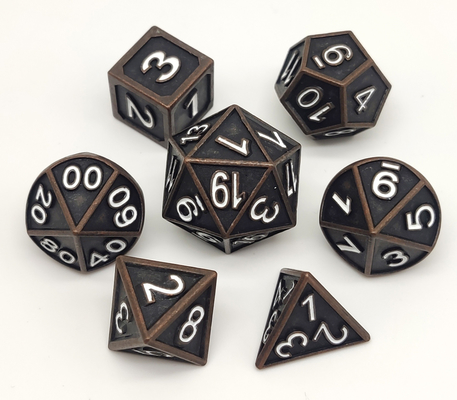 Bulk Metal Classic RPG Dice Set Portable Multipurpose Durable