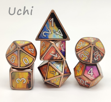 Multipurpose DND Metal Dice , Wear Resistant Sharp Polyhedral Dice