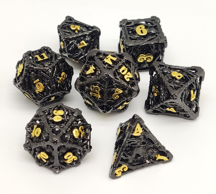 Practical Metal RPG Dice Set Hand Polished For DND And MTG Gaming