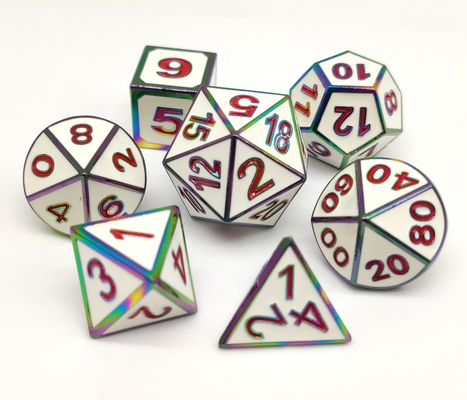 Practical Sturdy Fancy Metal Dice Set Hand Engraved For Gifts