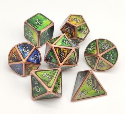 Luxury Themed Mini RPG Dice Sets Neat Sharp Edges For Shadowrun