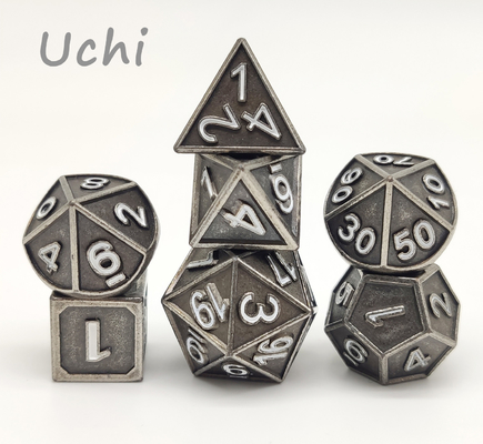 Nontoxic Portable Black Polyhedral Dice , Wear Resistant Tiny D20 Dice