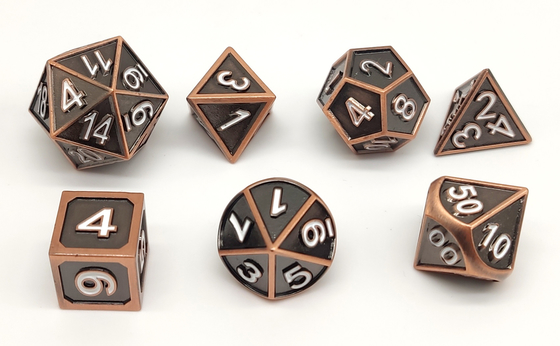 Manual Grinding Mini RPG Dice D6 D8 D10 Lightweight For Collection