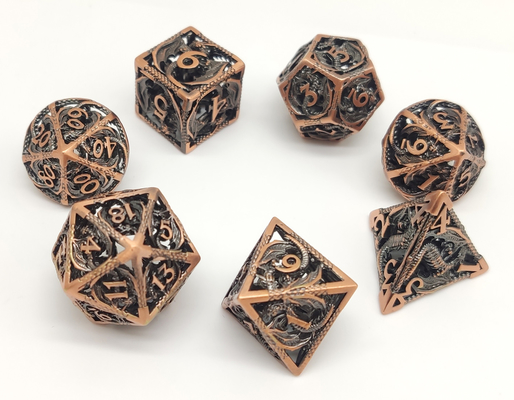 Portable Odorless Small Dice Set , Zinc Alloy Tiny Polyhedral Dice