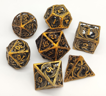 Hand Pouring Durable DND Polyhedral Dice , Wear Resistant Precision RPG Dice