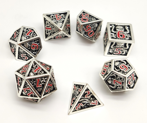 Sturdy Portable Cool Polyhedral Dice Set , Odorless Sharp Edge Resin Dice