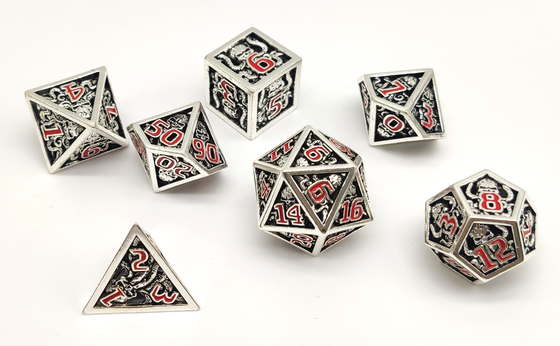 Sturdy Portable Cool Polyhedral Dice Set , Odorless Sharp Edge Resin Dice