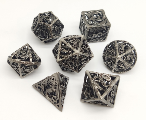 Hand Polished Resin Polyhedral Dice 7 Piece Sets Sharp Edged