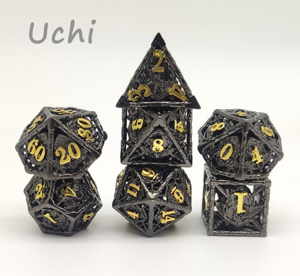 Portable Luxury Resin Polyhedral Dice Polished For Dungeon And Dragon