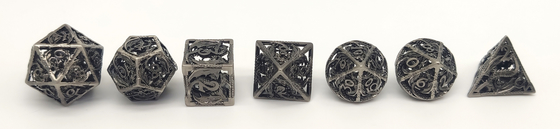 Portable Luxury Resin Polyhedral Dice Polished For Dungeon And Dragon