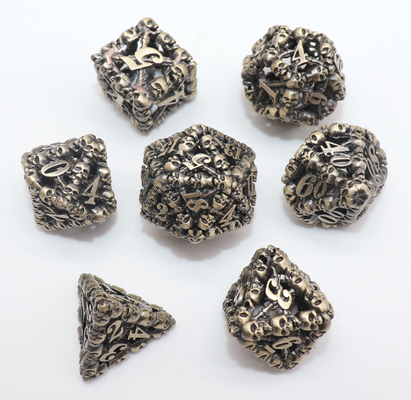 ISO9001 Metal Mini Polyhedral Dice Hand Polished Size 16-21mm