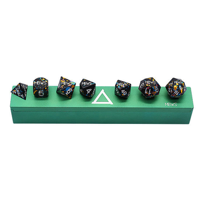 Hand Pouring Polyhedral Dice Set Neat Sharp Edges 7 Piece Nontoxic