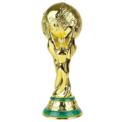 Gold Plated Football Metal Trophy Cup Sturdy Golden Color Extra Large