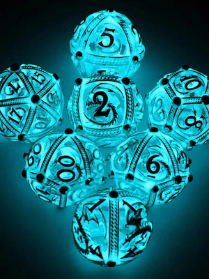 Polyhedron Dungeons and Dragons in the Dark DND Resin Dice Custom Sharp