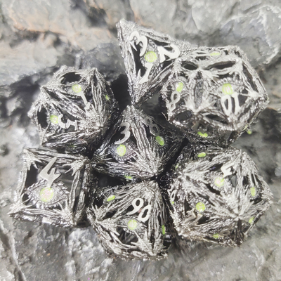 Polyhedral Dice Edge Resin  Gemstone Translucent  Hand Carved Durable For Savage World