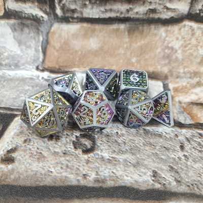 DND Board game slot Machin Handmade metal Dice Polyhedral