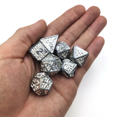 Gemstone Translucent Resin Metal RPG Dice Sharp Edge Resin Slot Machine Polyhedral