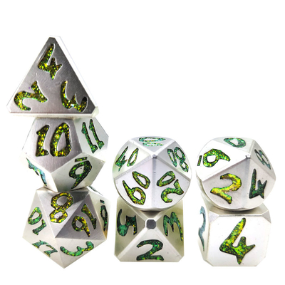 Practical Plating Sharp Metal Dice Set Nontoxic Mini RPG Luxury Polyhedral
