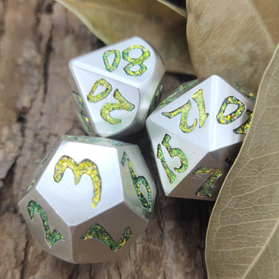 Practical Plating Sharp Metal Dice Set Nontoxic Mini RPG Luxury Polyhedral
