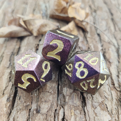 Card Game RPG Dice Set ZincFor Dungeons And Dragons​ Metal Polyhedral Black