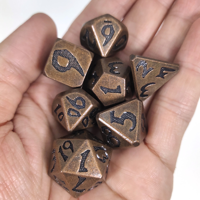 Affirm Card Made Dice Copper Sets Dice Set Odorless For Collection Polyhedral