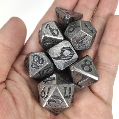 Dungeons and Dragons RPG Dice Gold Dice Set Multipurpose Resistant Sharp Edged