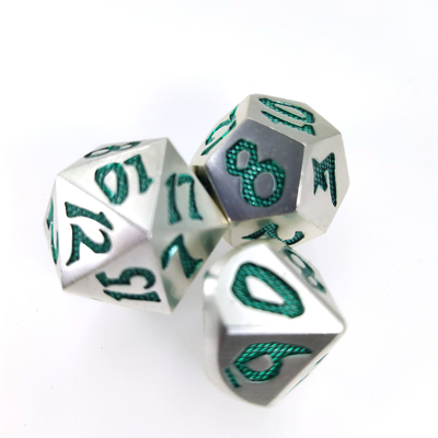 Sharp Edge Resin Dice Set Polyhedral Dice Lightweight Sharp Edged Light Blue Material for rpg game