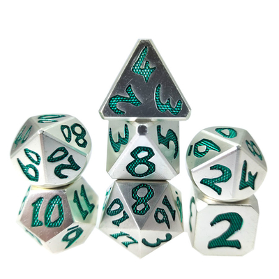 Sharp Edge Resin Dice Set Metal For Dungeon And Dragon Hand Pouring Polyhedral