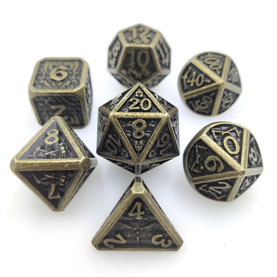 Pokemon Wear Resistant Metal RPG Dice Sharp Practical Tabletop Gaming Polyhedral Black Dice