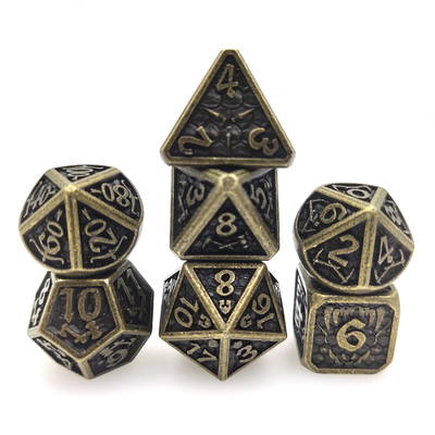 Pokemon Wear Resistant Metal RPG Dice Sharp Practical Tabletop Gaming Polyhedral Black Dice