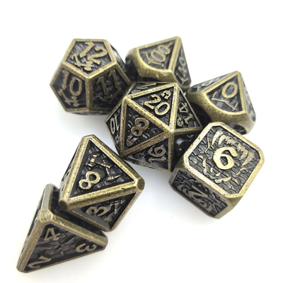 Pokemon Wear Resistant Metal RPG Dice Sharp Practical Tabletop Gaming Polyhedral Black Dice