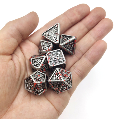 Tabletop Game Metal RPG Dice  Neat Sharp Edges Liqui Role Playing Dice Games