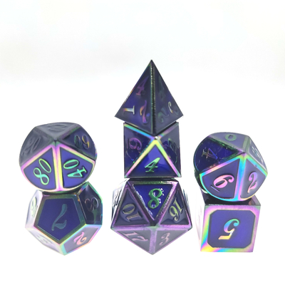 Multi Function Polyhedron Dice Set Sturdy 7 Pcs Size 12cm RPG Dice Set Zinc