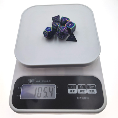 CE Precision Polyhedron Dice Set RPG OEM Alloy For KTV Bar