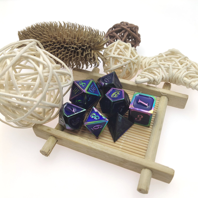 CE Precision Polyhedron Dice Set RPG OEM Alloy For KTV Bar