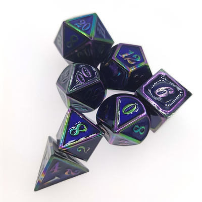 Multifunctional  Custom Polyhedron Dice Set Handcrafted Nontoxic Metal Polished