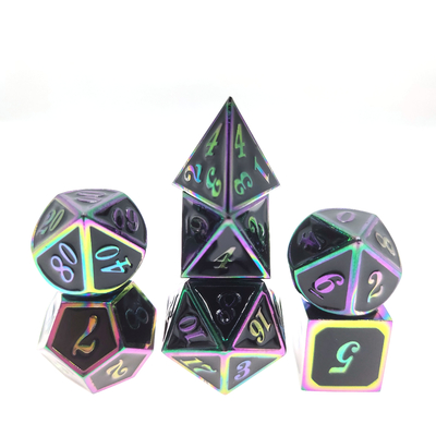 12cm Polyhedron Dice Sets Hand Pouring Durable Sturdy 7 Pcs