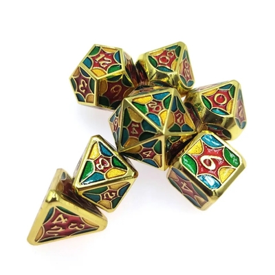 TRPG Running Group Metal Dice Dragon And Dungeon Colorful Color Spiderweb