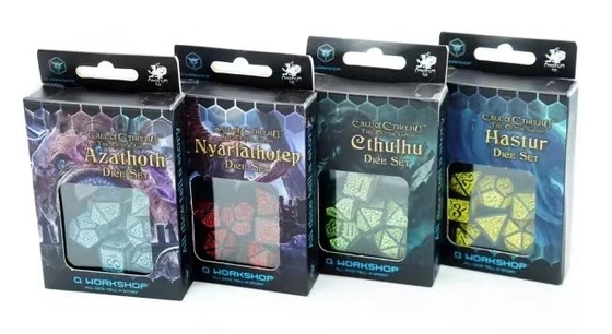 Fashionable RPG Game Dice Set 20mm Black Background Color Pattern