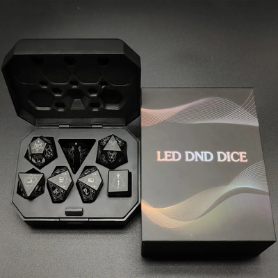 Light Up DND Dice Rechargeable With Charging Box 7 PCS LED Electronic Dice For Tabletop