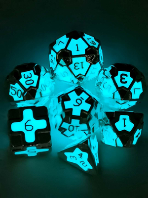 Dragon And Dungeon Led Luminous Dice ABS Plastic RPG Games Button Battery 3V