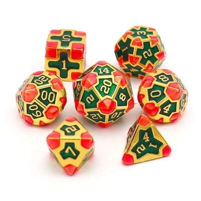 CE Precision RPG Polyhedron Dice Set OEM Nontoxic Bulk Alloy Material KTV Bar