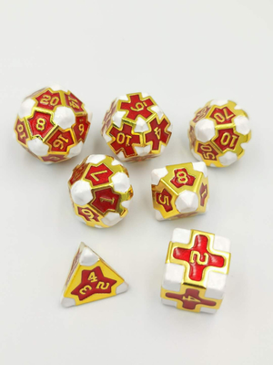 Baroque 7 Piece Polyhedral Gaming Dice Set Metal Sharp Edge For RPG