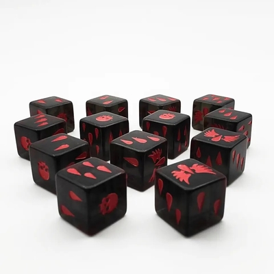 Smooth Surface Polyhedral Resin Crystal Game Dice Set Customized Acrylic Playing Game