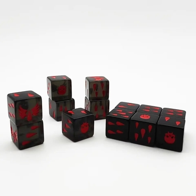 Smooth Surface Polyhedral Resin Crystal Game Dice Set Customized Acrylic Playing Game