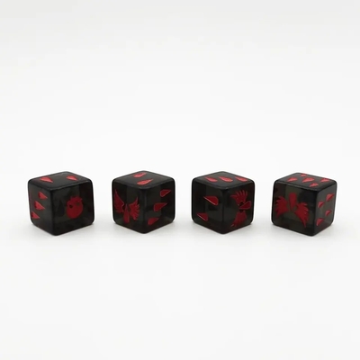 Smooth Surface Polyhedral Resin Crystal Game Dice Set Customized Acrylic Playing Game