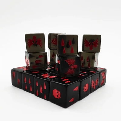 Smooth Surface Polyhedral Resin Crystal Game Dice Set Customized Acrylic Playing Game