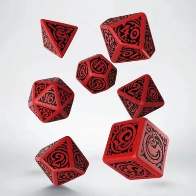 Fashionable RPG Game Dice Set 20mm Black Background Color Pattern